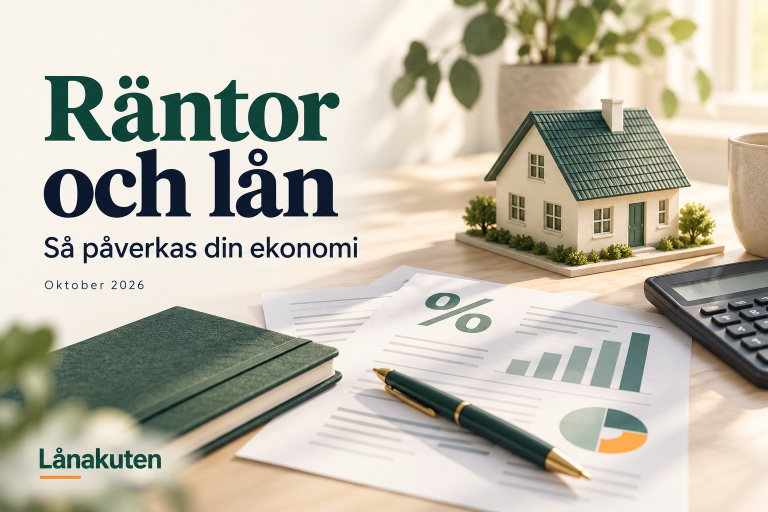 Räntor och lån på skrivbordet